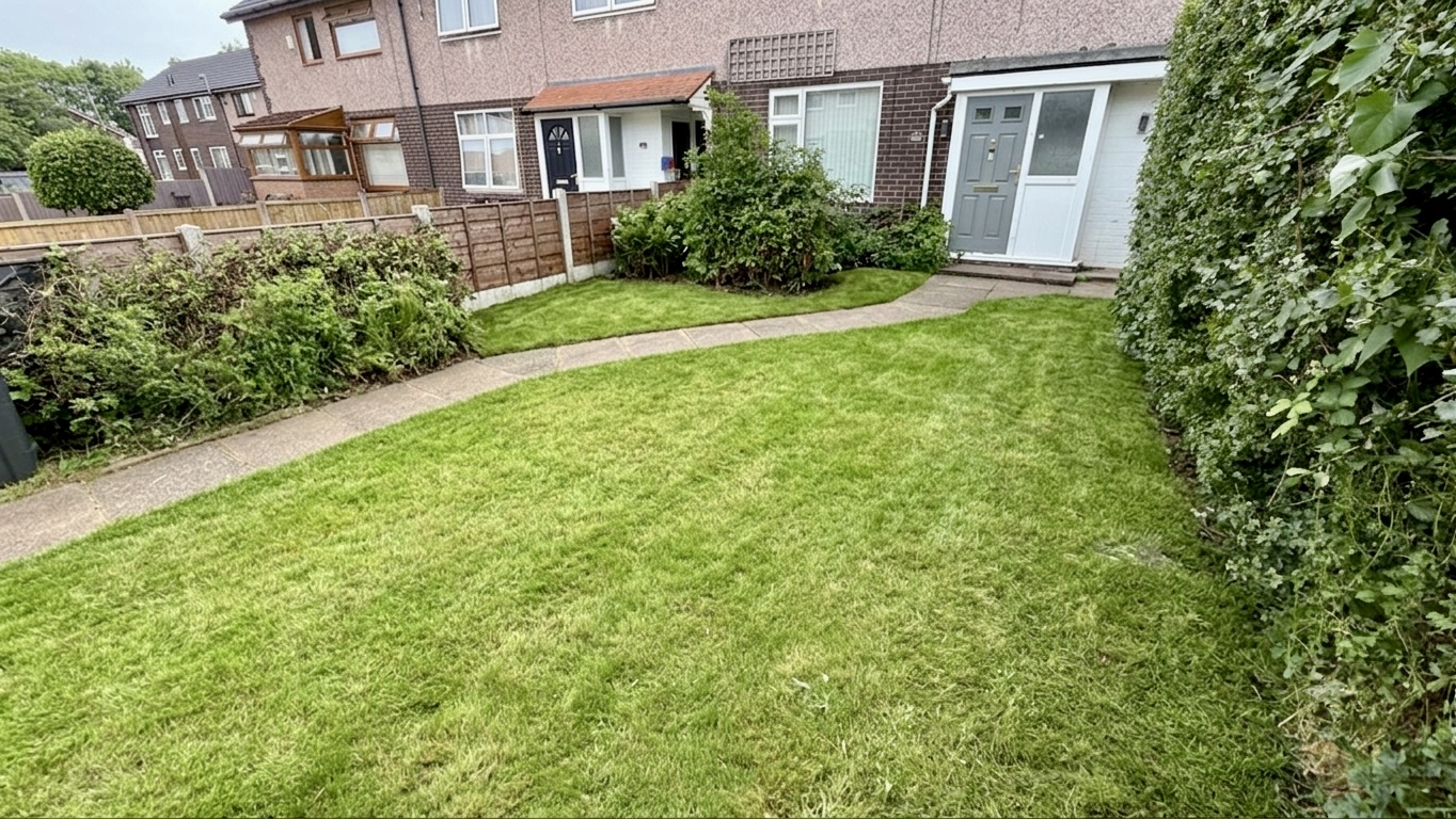 Tidy lawn and garden